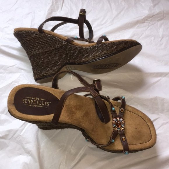 Anthropologie Shoes - Anthropologie Seychelle Leather Boho Wedge…